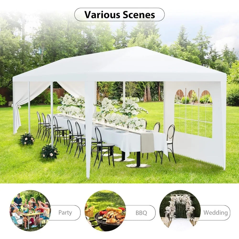 10'x30' Outdoor Canopy Tent Patio Camping Gazebo Shelter Pavilion Cater Party Wedding BBQ Events Tent W/Removable Sidewalls Home