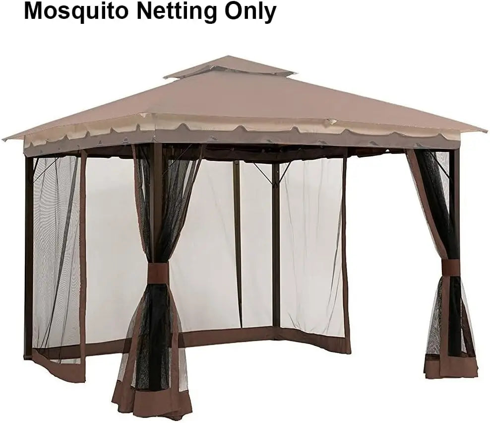 Patio Gazebo Mosquito Netting Screen Walls ONLY Breathable durable flame retardantConvenientmodificationandassembly