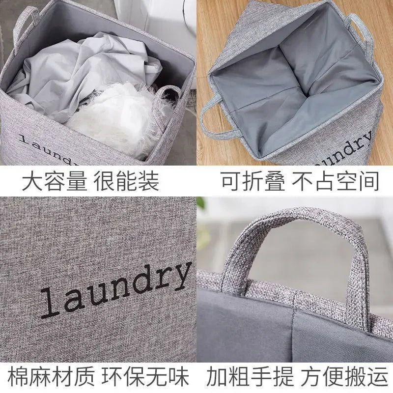 Portable Felt Handy Dirty Clothes Storage Basket Bathroom Laundry Basket Environment Living Room Kids Toy Clothes Baskets