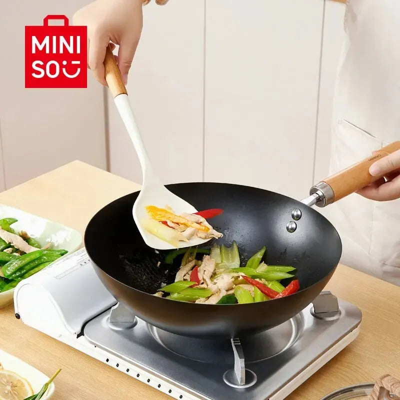 Miniso Food-Grade Silicone Cooking Spatula - Non-stick Pot Turner, Perfect for Home Use. High-Temperature Resistant. Bestseller